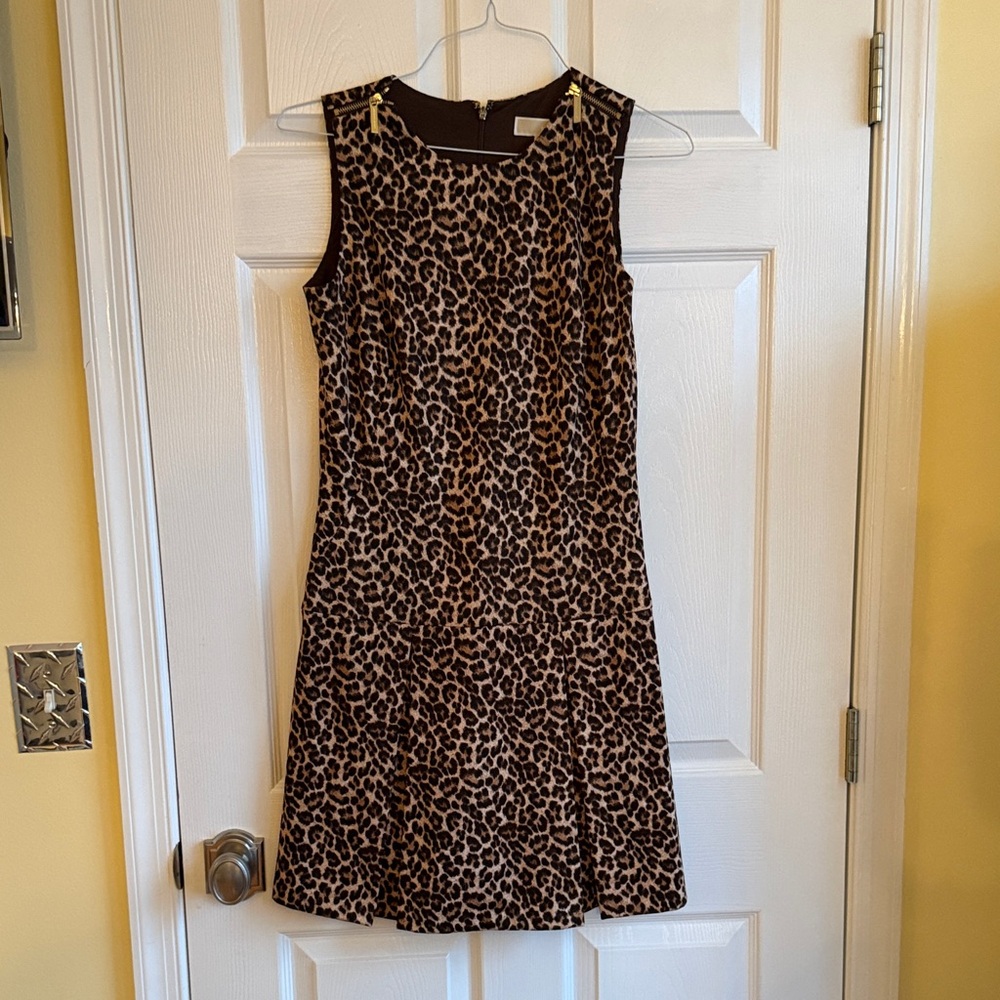 Michael Kors Leopard Print Dress - Brown and Black